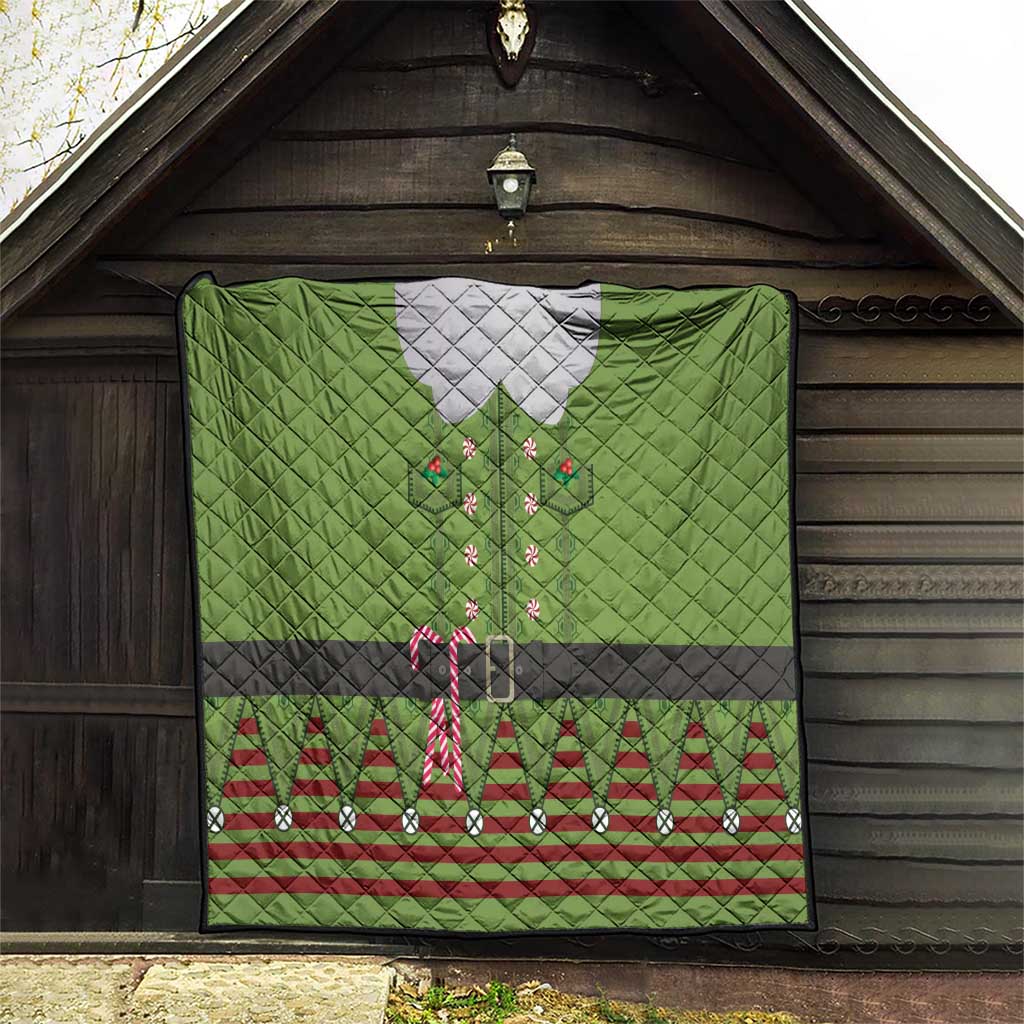 Christmas Costume Elf Quilt Classic Green Xmas Style - Wonder Print Shop