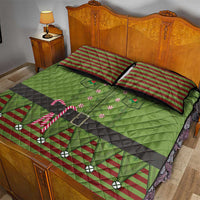 Christmas Costume Elf Quilt Bed Set Classic Green Xmas Style - Wonder Print Shop