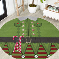 Christmas Costume Elf Round Carpet Classic Green Xmas Style - Wonder Print Shop