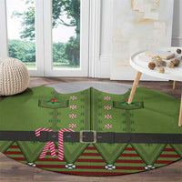 Christmas Costume Elf Round Carpet Classic Green Xmas Style - Wonder Print Shop