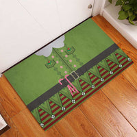 Christmas Costume Elf Rubber Doormat Classic Green Xmas Style - Wonder Print Shop