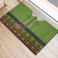 Christmas Costume Elf Rubber Doormat Classic Green Xmas Style - Wonder Print Shop