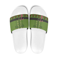 Christmas Costume Elf Slide Sandals Classic Green Xmas Style - Wonder Print Shop