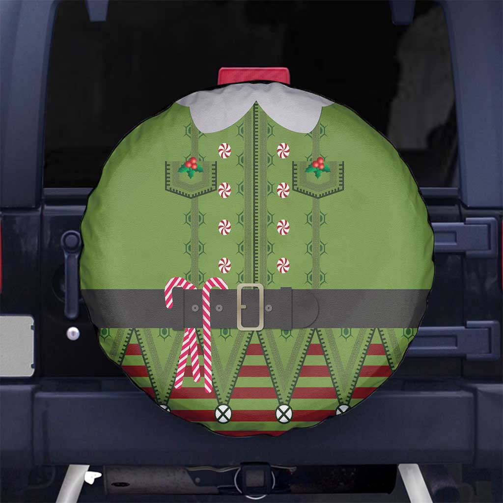 Christmas Costume Elf Spare Tire Cover Classic Green Xmas Style - Wonder Print Shop