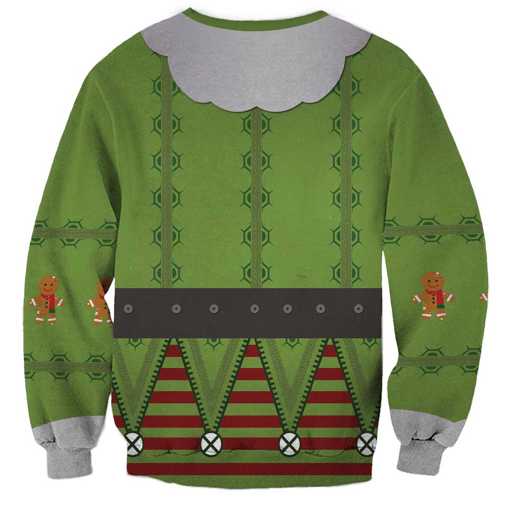 Christmas Costume Elf Sweatshirt Classic Green Xmas Style - Wonder Print Shop