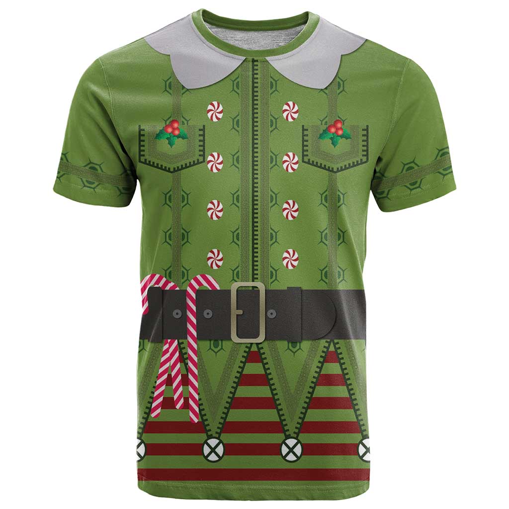 Christmas Costume Elf T Shirt Classic Green Xmas Style - Wonder Print Shop