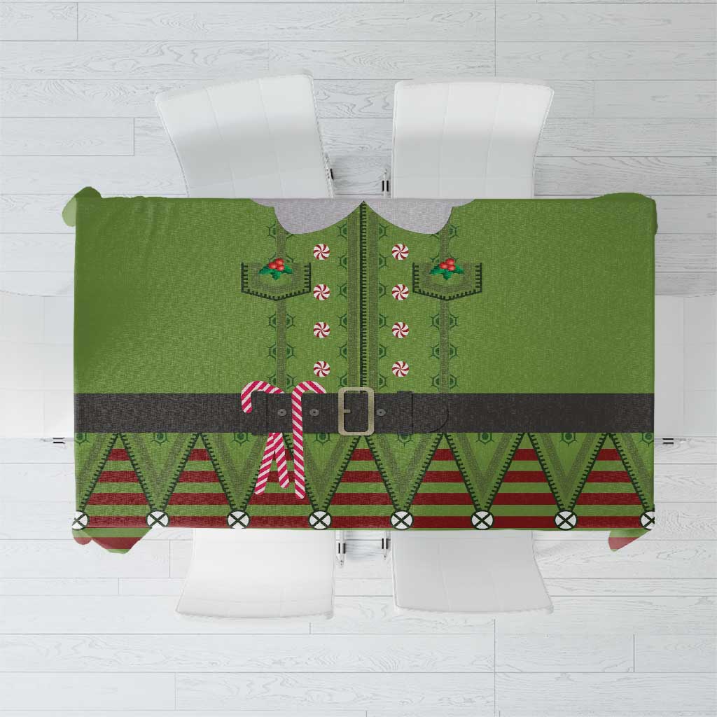 Christmas Costume Elf Tablecloth Classic Green Xmas Style - Wonder Print Shop
