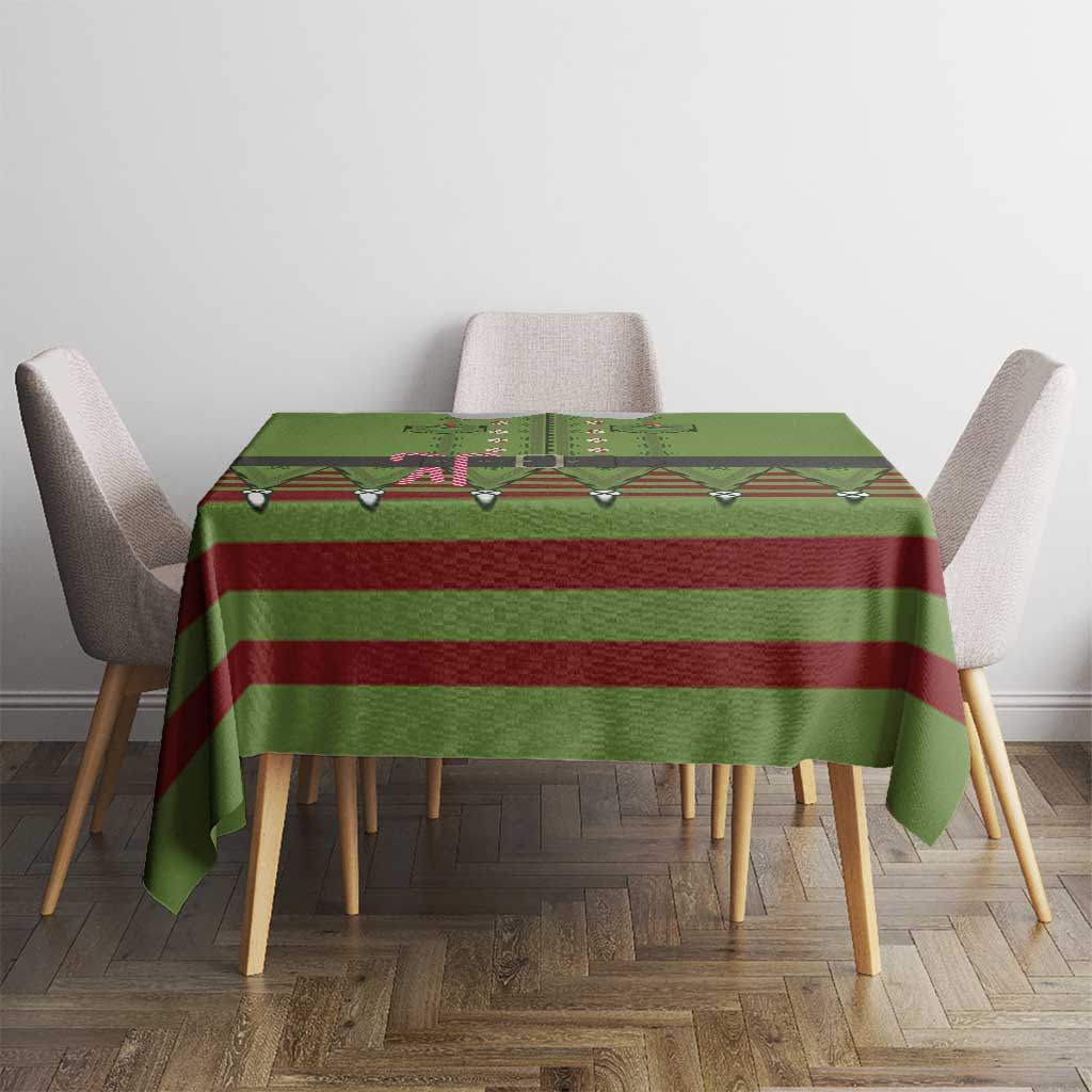 Christmas Costume Elf Tablecloth Classic Green Xmas Style - Wonder Print Shop