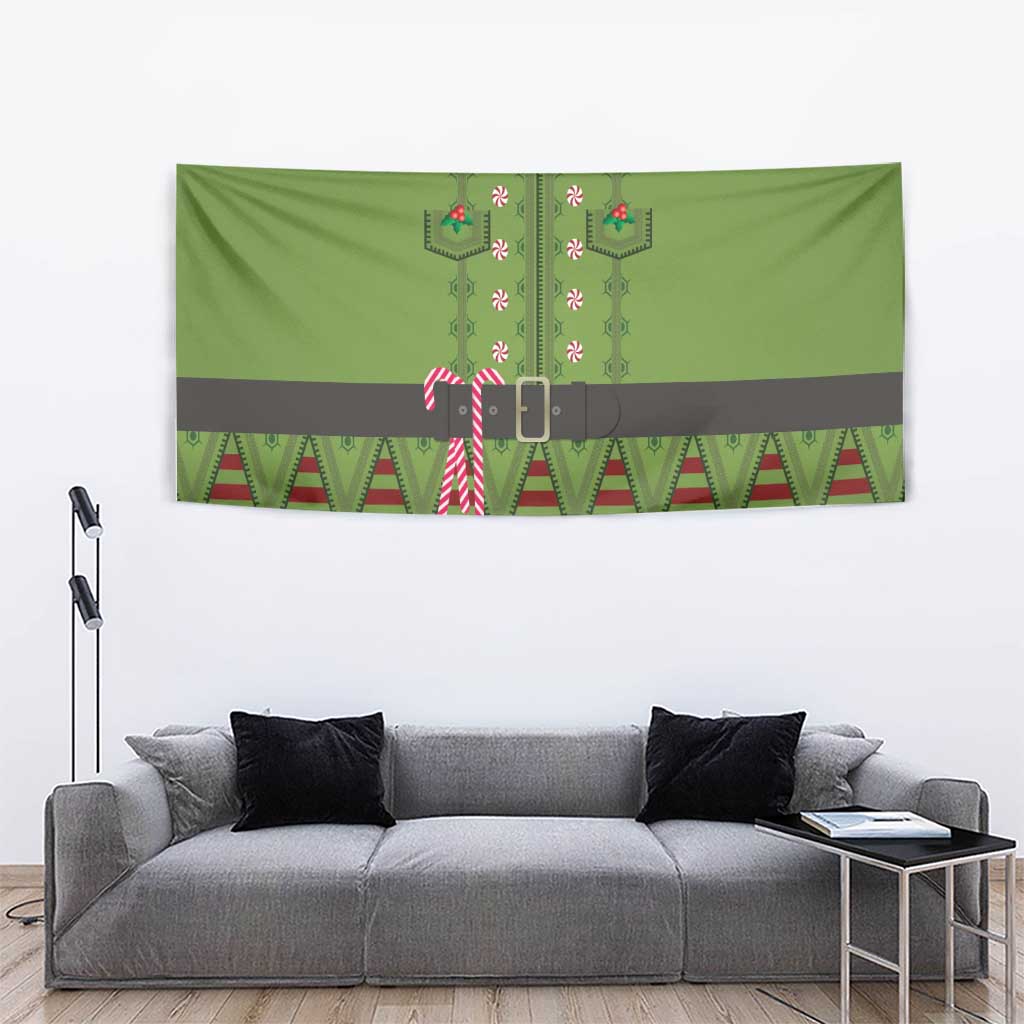 Christmas Costume Elf Tapestry Classic Green Xmas Style - Wonder Print Shop