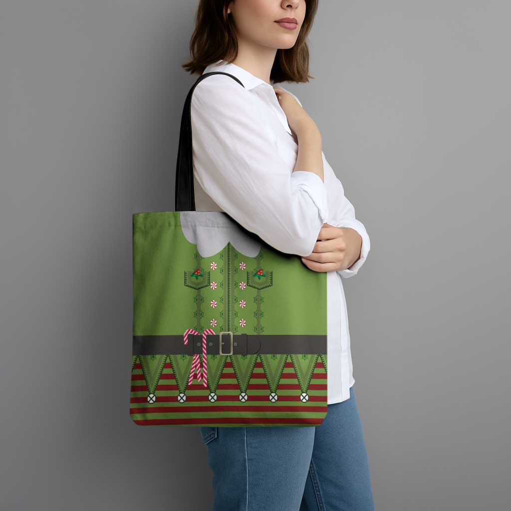 Christmas Costume Elf Tote Bag Classic Green Xmas Style - Wonder Print Shop