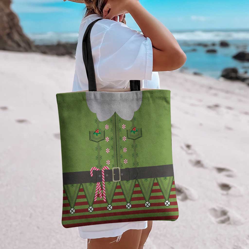 Christmas Costume Elf Tote Bag Classic Green Xmas Style - Wonder Print Shop