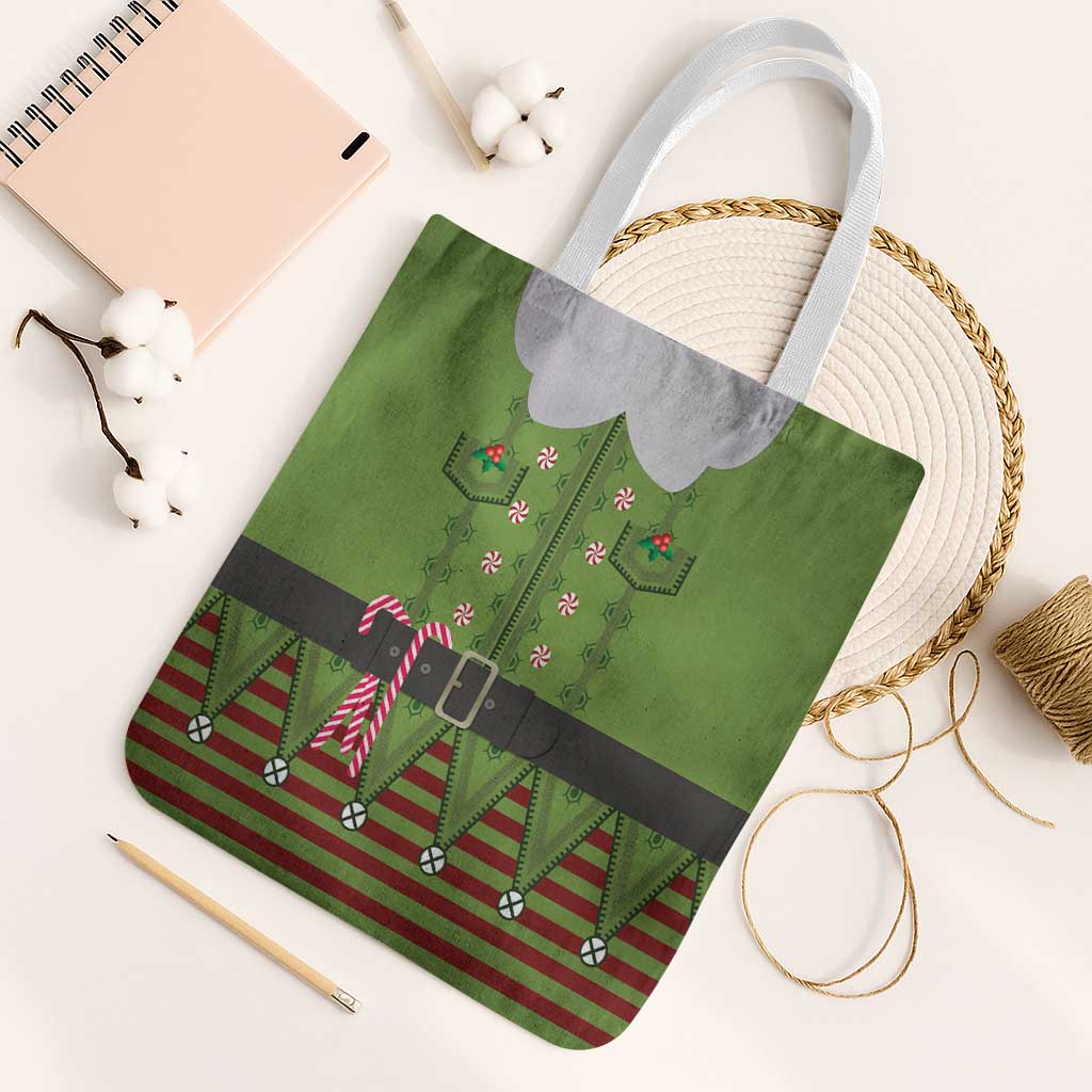 Christmas Costume Elf Tote Bag Classic Green Xmas Style - Wonder Print Shop