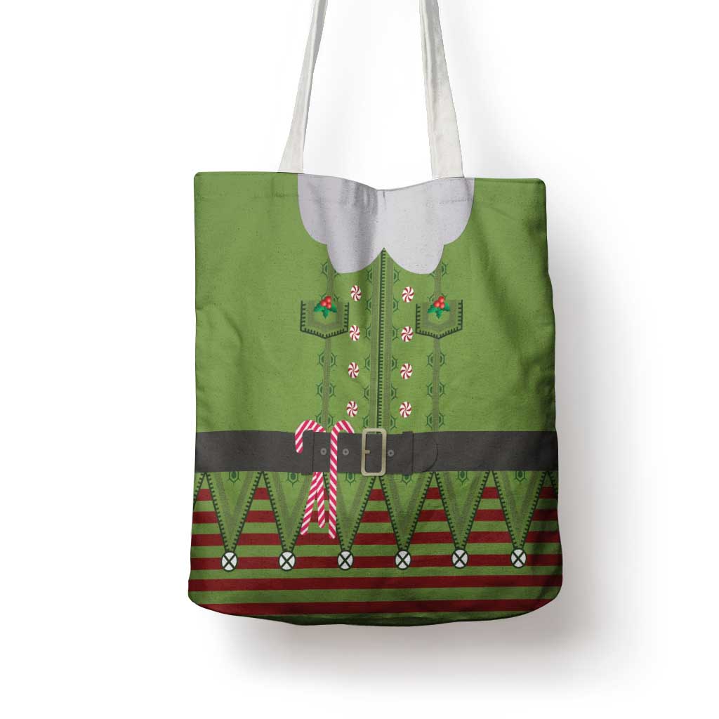Christmas Costume Elf Tote Bag Classic Green Xmas Style - Wonder Print Shop