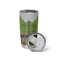 Christmas Costume Elf Tumbler Cup Classic Green Xmas Style - Wonder Print Shop