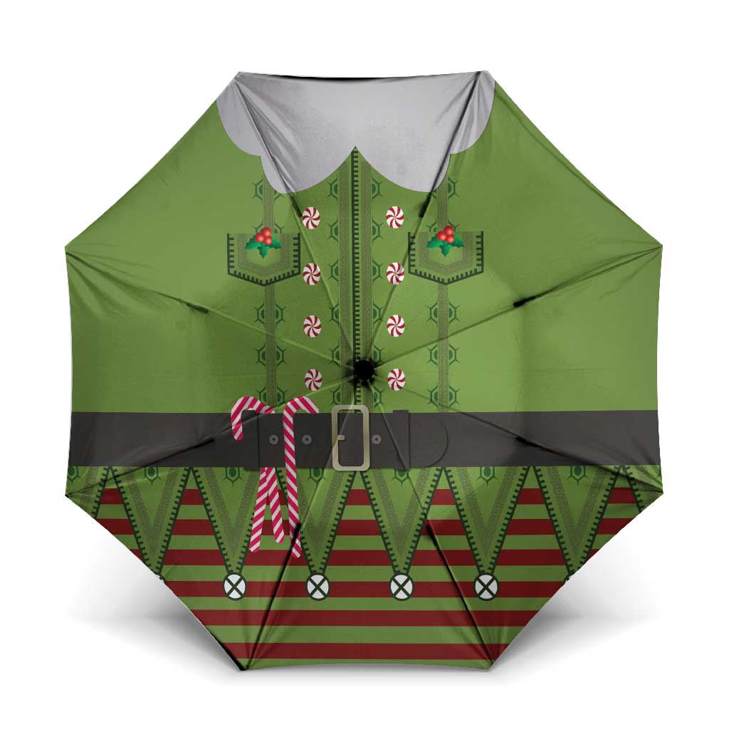 Christmas Costume Elf Umbrella Classic Green Xmas Style - Wonder Print Shop