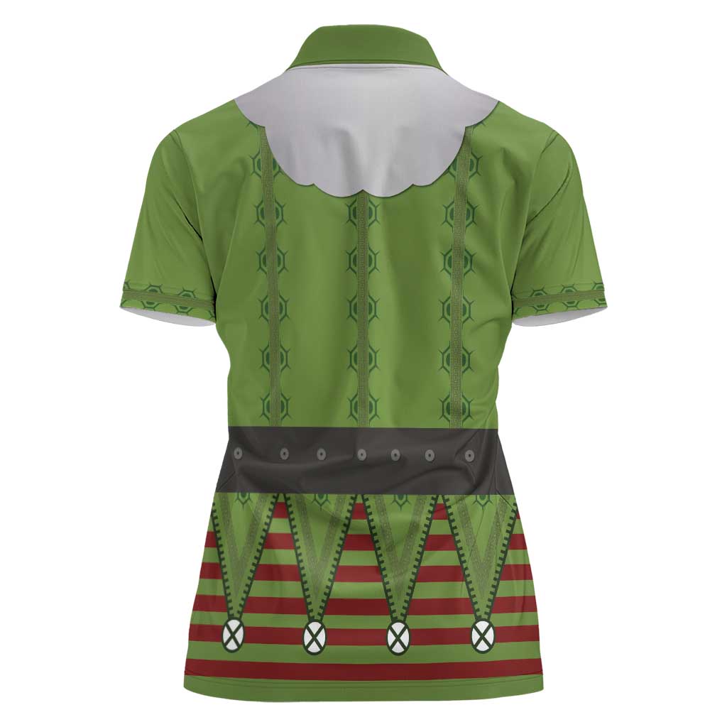 Christmas Costume Elf Women Polo Shirt Classic Green Xmas Style - Wonder Print Shop