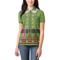 Christmas Costume Elf Women Polo Shirt Classic Green Xmas Style - Wonder Print Shop