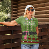 Christmas Costume Elf Women Polo Shirt Classic Green Xmas Style - Wonder Print Shop