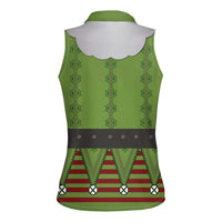Christmas Costume Elf Women Sleeveless Polo Shirt Classic Green Xmas Style - Wonder Print Shop