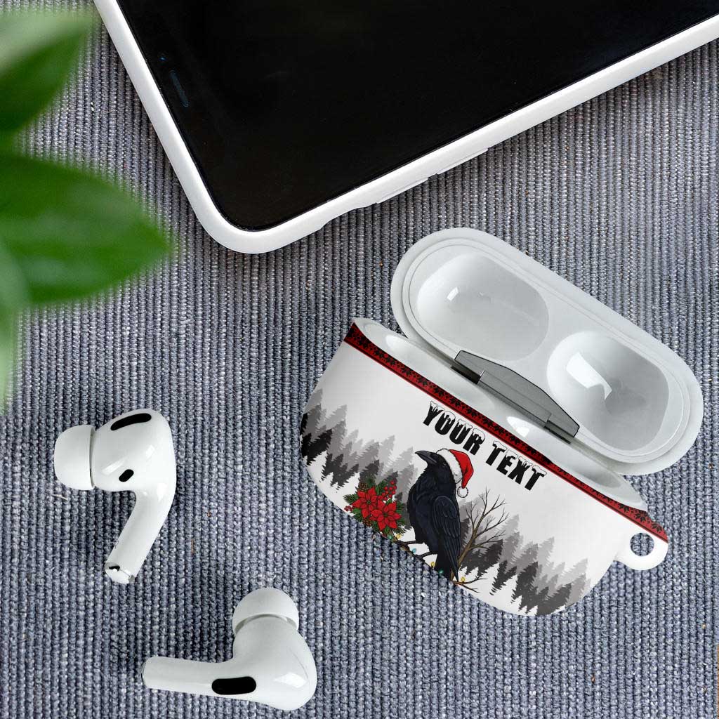 F Caw F Christmas Raven Personalized AirPods Case Holiday Crow Festive - Wonder Print Shop