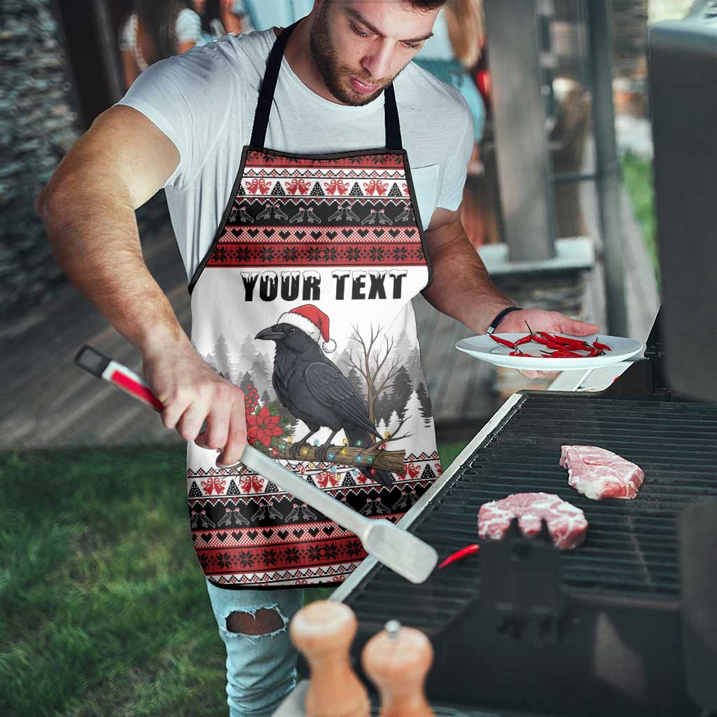 F Caw F Christmas Raven Personalized Apron Holiday Crow Festive - Wonder Print Shop