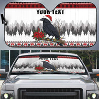 F Caw F Christmas Raven Personalized Auto Sun Shade Holiday Crow Festive - Wonder Print Shop
