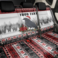F Caw F Christmas Raven Personalized Back Car Seat Cover Holiday Crow Festive - Wonder Print Shop