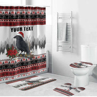 F Caw F Christmas Raven Personalized Bathroom Set Holiday Crow Festive - Wonder Print Shop