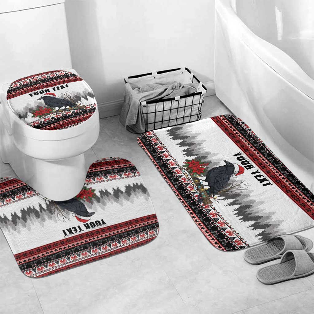 F Caw F Christmas Raven Personalized Bathroom Set Holiday Crow Festive - Wonder Print Shop