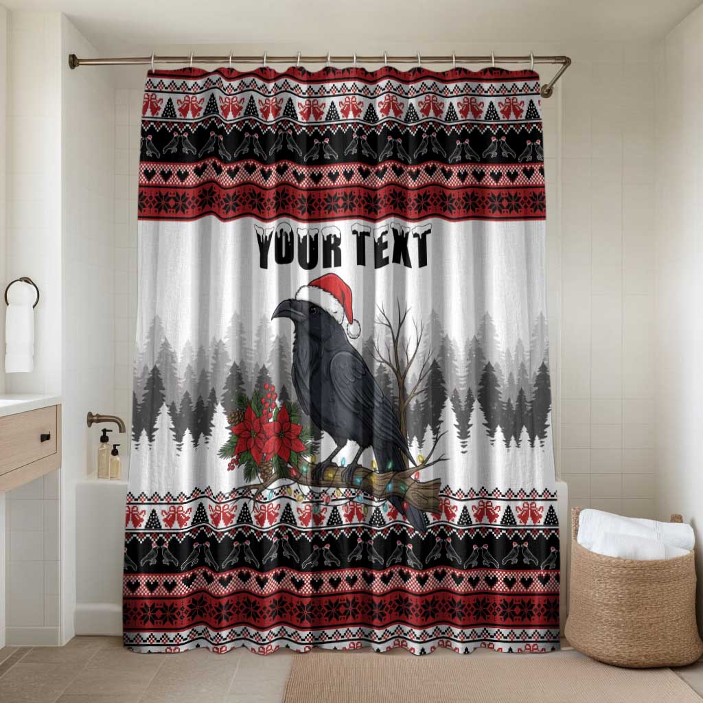 F Caw F Christmas Raven Personalized Bathroom Set Holiday Crow Festive - Wonder Print Shop