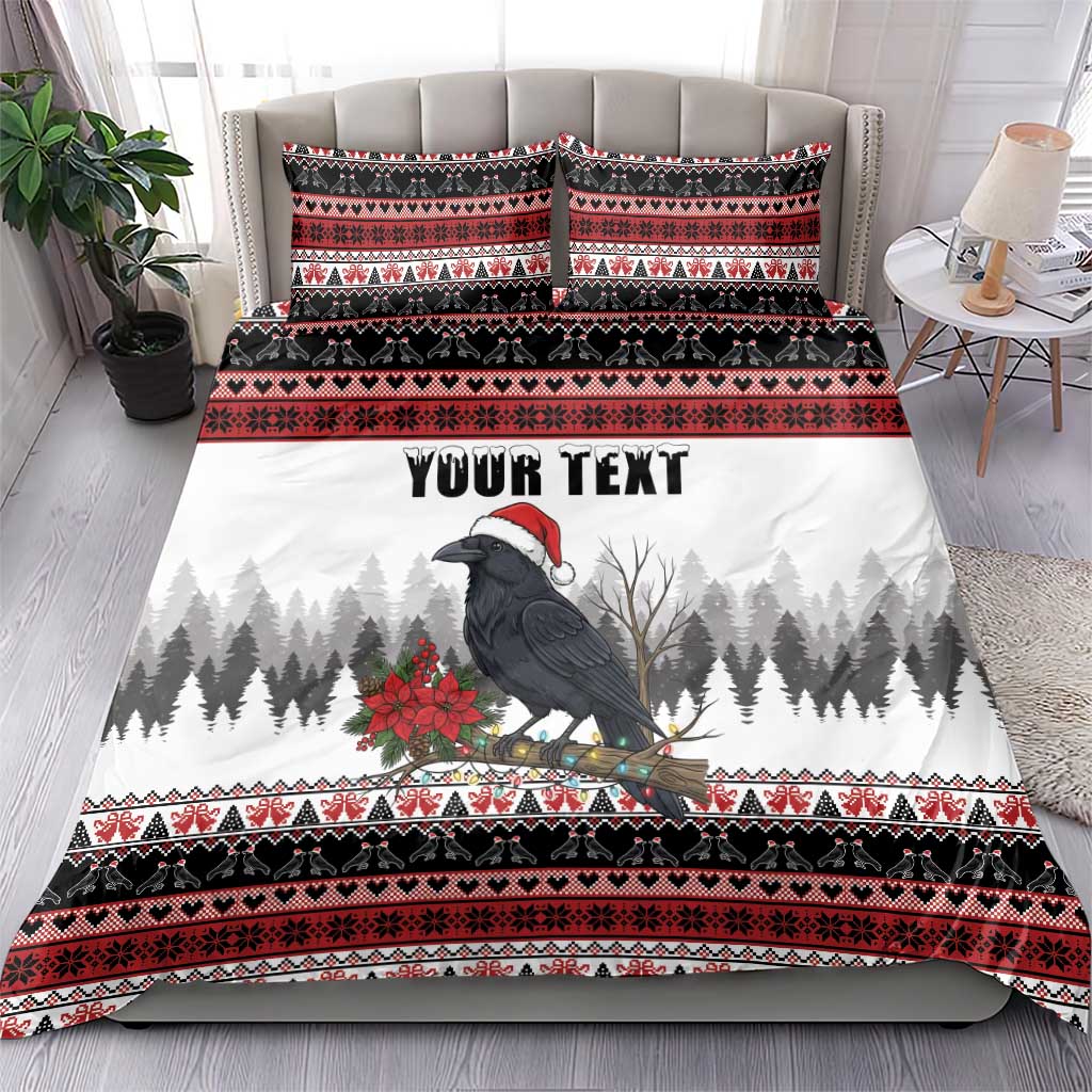 F Caw F Christmas Raven Personalized Bedding Set Holiday Crow Festive - Wonder Print Shop