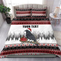 F Caw F Christmas Raven Personalized Bedding Set Holiday Crow Festive - Wonder Print Shop