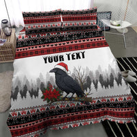 F Caw F Christmas Raven Personalized Bedding Set Holiday Crow Festive - Wonder Print Shop