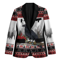 F Caw F Christmas Raven Personalized Blazer Holiday Crow Festive - Wonder Print Shop
