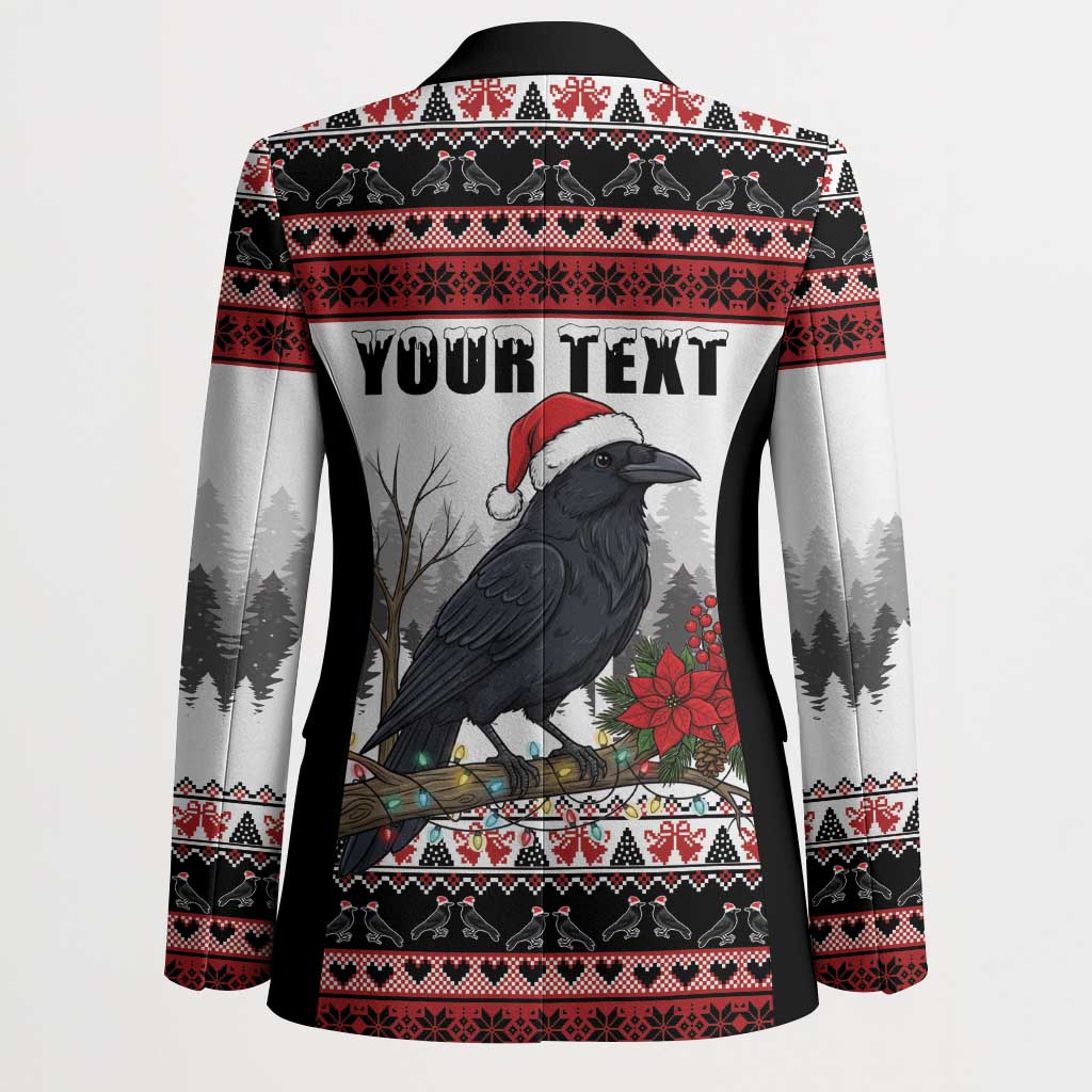 F Caw F Christmas Raven Personalized Blazer Holiday Crow Festive - Wonder Print Shop