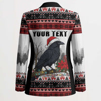 F Caw F Christmas Raven Personalized Blazer Holiday Crow Festive - Wonder Print Shop