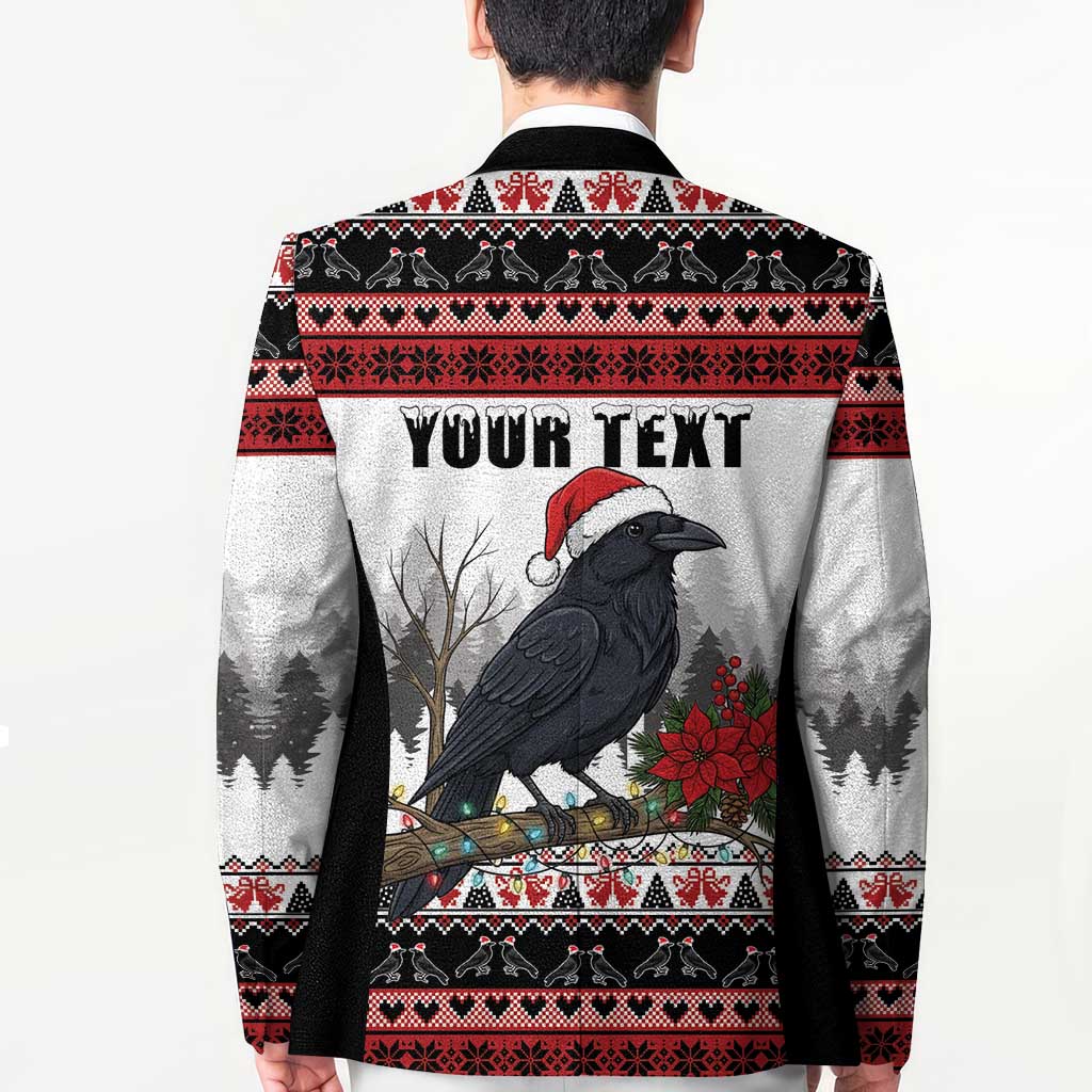 F Caw F Christmas Raven Personalized Blazer Holiday Crow Festive - Wonder Print Shop