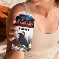 F Caw F Christmas Raven Personalized 4 in 1 Can Cooler Tumbler Holiday Crow Festive - Wonder Print Shop