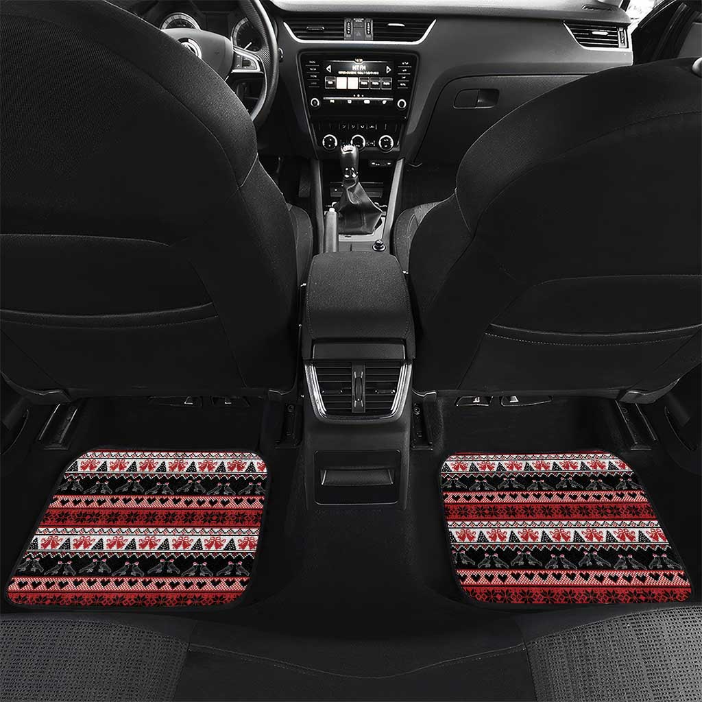 F Caw F Christmas Raven Personalized Car Mats Holiday Crow Festive - Wonder Print Shop