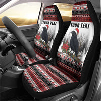 F Caw F Christmas Raven Personalized Car Seat Cover Holiday Crow Festive - Wonder Print Shop