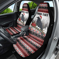 F Caw F Christmas Raven Personalized Car Seat Cover Holiday Crow Festive - Wonder Print Shop