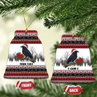 F Caw F Christmas Raven Personalized Ceramic Ornament Holiday Crow Festive - Wonder Print Shop