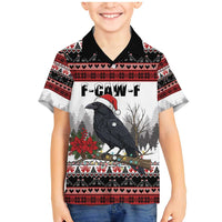 F Caw F Christmas Raven Personalized Family Matching Mermaid Dress and Hawaiian Shirt Holiday Crow Festive - Wonder Print Shop