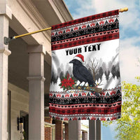 F Caw F Christmas Raven Personalized Garden Flag Holiday Crow Festive - Wonder Print Shop