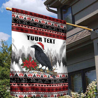 F Caw F Christmas Raven Personalized Garden Flag Holiday Crow Festive - Wonder Print Shop
