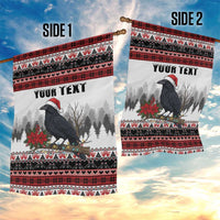 F Caw F Christmas Raven Personalized Garden Flag Holiday Crow Festive - Wonder Print Shop