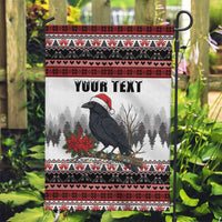 F Caw F Christmas Raven Personalized Garden Flag Holiday Crow Festive - Wonder Print Shop