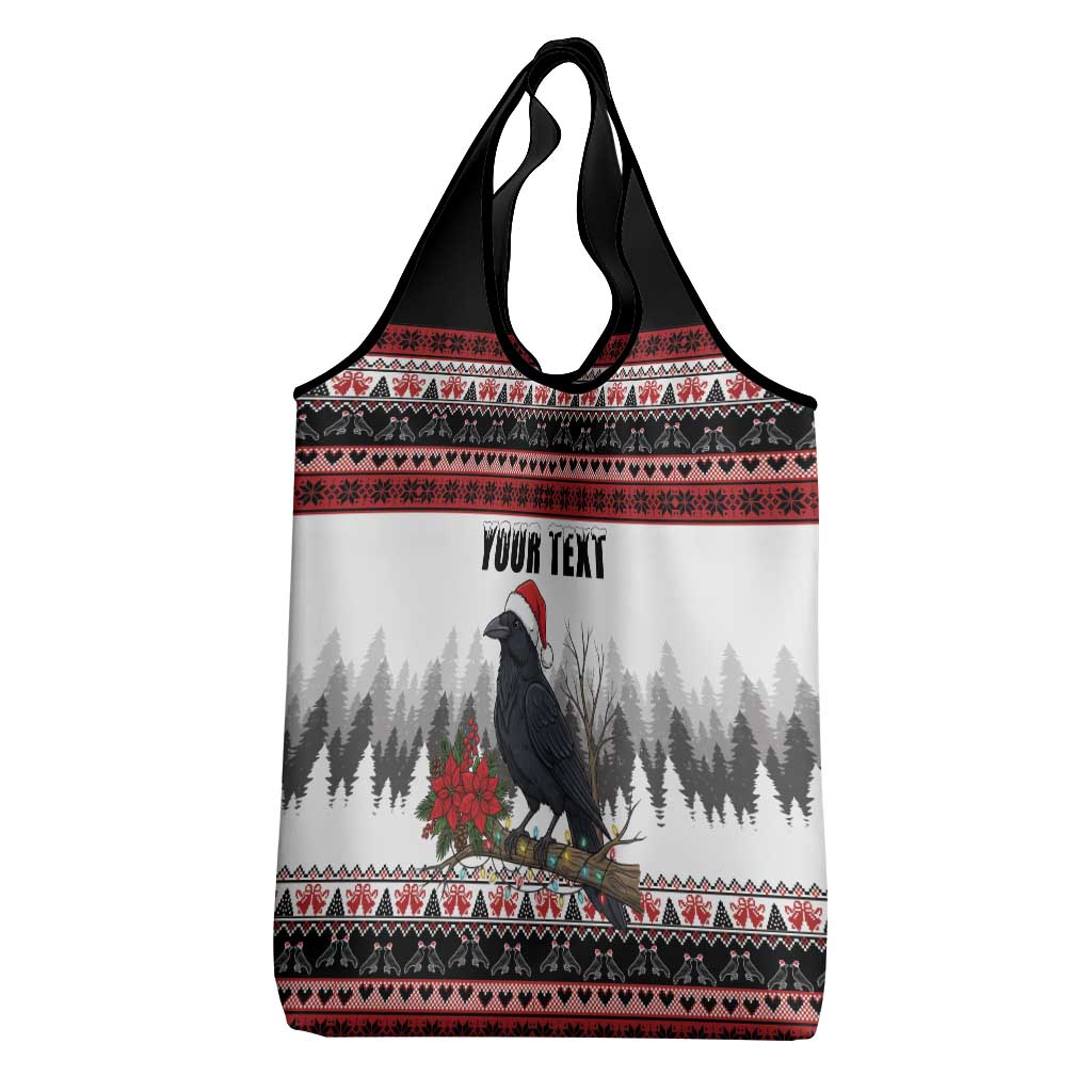 F Caw F Christmas Raven Personalized Grocery Bag Holiday Crow Festive - Wonder Print Shop