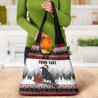 F Caw F Christmas Raven Personalized Grocery Bag Holiday Crow Festive - Wonder Print Shop