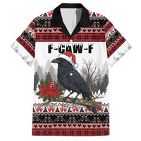 F Caw F Christmas Raven Personalized Hawaiian Shirt Holiday Crow Festive - Wonder Print Shop